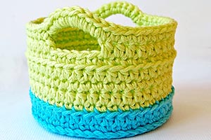 Crochet basket free pattern