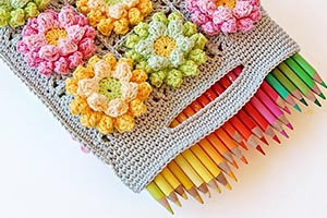 Colorful crochet bag