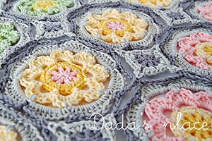 Dadas place flowery crochet shawl