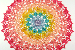 Rainbow doily