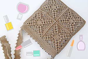 Boho chic crochet bag