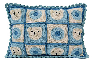 Teddy bear cushion crochet