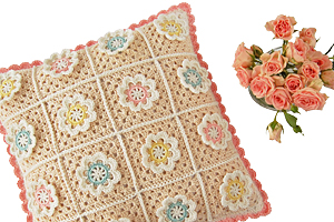 Florina crochet cushion step by step tutorial